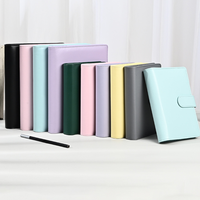 Moderner PU-Leder A5 Ringbuch-Einband mit Kartenfächern Nachfüllbarer 6-Ring Planer Organizer für Büro & Schule