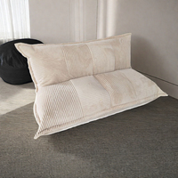 Housse amovible en velours doux et résistant à l'humidité pour fauteuil pouf triangulaire grand format pour la maison, le café et les espaces intérieurs.