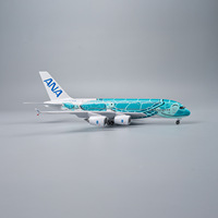Modèle d'avion en résine moulée sous pression à l'échelle 1/160, 46 cm, ANA Airbus A380, livraison Turtle, avec LED et roues