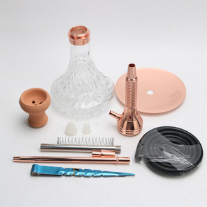 Hot bán arabain chicha hokah complet cốc bán buôn kính nhôm thép không gỉ biểu tượng tùy chỉnh khói hookah Bộ - Product Image 2