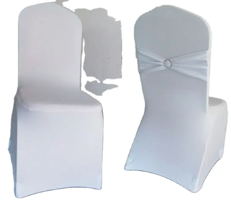 Beyaz spandex sandalye kapakları 300GSM düğün süslemeleri ve aksesuarları doğrudan çin'den düğün sandalyesi üretici kapakları