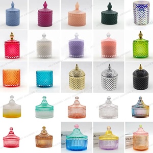 LANGXU Pot à bonbons <span class=keywords><strong>en</strong></span> <span class=keywords><strong>verre</strong></span> vintage rétro fait main unique <span class=keywords><strong>avec</strong></span> <span class=keywords><strong>couvercle</strong></span> pour la décoration de la maison, cadeau, récipient à biscuits <span class=keywords><strong>en</strong></span> <span class=keywords><strong>verre</strong></span>, style décoratif - Product Image 5