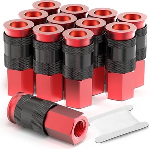 Red Aluminum Lug Nuts 12mm Hex Black Knurled Ring For Wheel Tire Accessories - Product Image 1