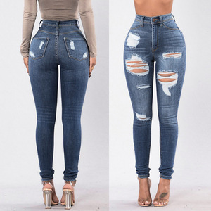 Vaqueros desgastados con agujeros, nuevos, de cintura alta, para mujer, pantalones vaqueros desgastados para damas - Product Image 4