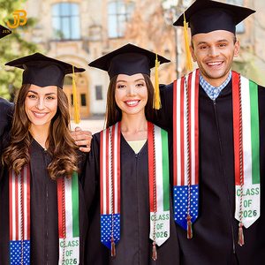 Estola y Cordones de Honor Personalizados con Nombre de Escuela y Diseño Impreso en Tela Satén para Graduación - Product Image 5