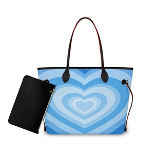 Sac à bandoulière pour femme, imprimé dessin animé, fermeture éclair, en PU, style hip-hop, sac fourre-tout de shopping, deux poignées, MOQ unique - Product Image 1