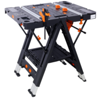 Table de travail et chevalet portables robustes à double fonction, hauteur réglable, table de travail robuste de 500 livres