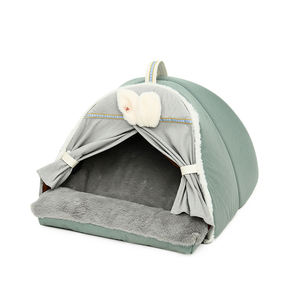 <span class=keywords><strong>Hoopet</strong></span>-cama de felpa para perros y gatos, para interior, fácil de limpiar, con tienda, nueva versión - Product Image 1