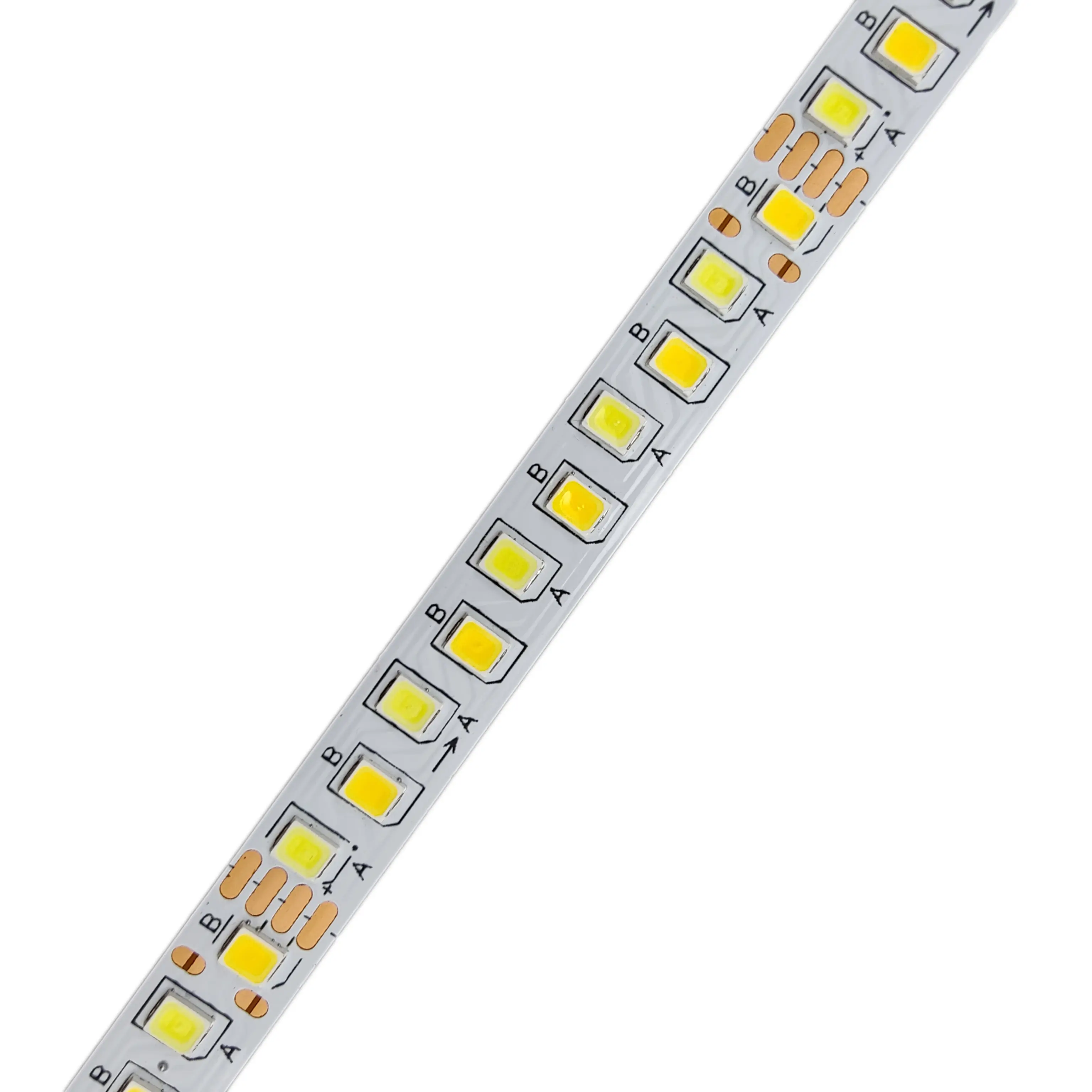 ソフトHDホワイトウォームホワイト12VSMD2835 IP20 8MM 180LEDS/MLEDストリップライト