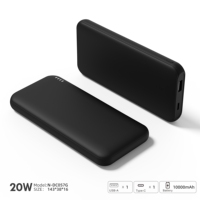 Batterie externe semi-solide NITIKA 10000mAh 20W PD, chargeur portable à double port à charge rapide, certifié 3C, PSE et CE