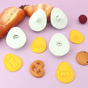 Phục Sinh Loạt Trứng <span class=keywords><strong>Cookie</strong></span> Cắt Thân Thiện Với Môi Nhựa 3D Phim Hoạt Hình Hình Dạng 4-Mảnh Đặt Lò Vi Sóng Máy Rửa Chén An Toàn Hộ Gia Đình Nướng - Product Image 4