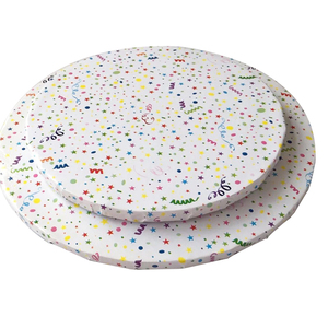 custom printed 12 mm thick personalized cake boards round white drum board