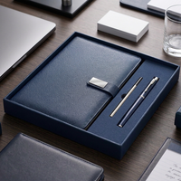 Carnet de notes exécutif en cuir de qualité supérieure A5, 120 pages, emballage coffret cadeau, logo personnalisé, couleur personnalisée, ensemble cadeau d'affaires