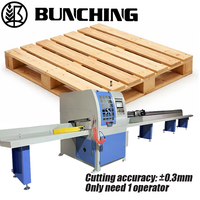 Scie à découper le bois transversallement automatique pour ligne de production de palettes en bois, unité de découpe du bois à longueur fixe haute vitesse