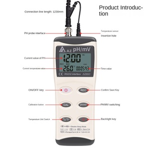 Haute précision AZ8601 qualité de l'eau PH-mètre affichage LCD 0.00 ~ 14.00 moniteur de température PH - Product Image 6