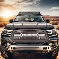 Neuer Maßgefertigter 2014-2018 Big Horn Ersatz-Kühlergrill Schwarzer Frontgrill LKW-Teile für 1500 ABS LED Mesh Universal