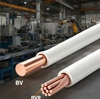 Câble isolant en PVC ignifuge BV450V/750V 2,5 mm², résistant au feu et sûr pour la décoration intérieure familiale.