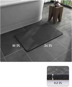 Modern Absorbent Stain Resistant Non-Slip Quick Dry Polyester <b>Bath</b> Mats with Rubber Backing for Home & Hotel Use - Product Image 2