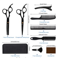 Ensemble de ciseaux de cheveux pour coupe de cheveux, outil à usage domestique, pour coiffeur, 11 pièces
