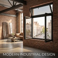Ventana Abatible de Aluminio con Malla de Acero Inoxidable |   Ventilación de Lluvia de Montaje Superior |   Repelente de Mosquitos |   Dormitorio