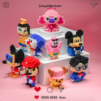 Mini blocs de construction en brique, personnage de dessin animé, animaux, modèle de jeux éducatifs, blocs pokémon pour enfants