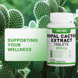 Fabrication en gros OEM sous marque privée de Comprimés de <span class=keywords><strong>Nopal</strong></span> <span class=keywords><strong>Cactus</strong></span> 500mg, Supplément Alimentaire Végétarien à Base de Plantes, 60 Comprimés par Flacon - Product Image 2