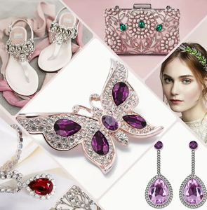 반짝이는 라인스톤 골드 베이스 9.8mm 컬러드 글라스 플랫 백 친환경 논 핫픽스 바느질 보석 DIY 쥬얼리 헤어 클립 웨딩 - Product Image 6