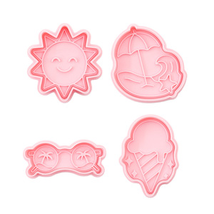 Ensemble de <span class=keywords><strong>d</strong></span>écoupoirs à biscuits en plastique 3D en forme de dessins animés de la série Sun, pour biscuits gaufrés façon argile DIY - Product Image 5