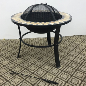 Outdoor Mozaïek Tegel Tafel Vuur Pits Barbecue Bbq Tafel Buiten Achtertuin Tuin Buitenverwarming Staal En Mozaïek Tegel - Product Image 6