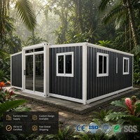 YT Luxury - Oficina/Villa en Contenedor de Acero Expandible de 20-40 Pies, Casa Prefabricada Residencial Pequeña de 2 Dormitorios y 20 Pulgadas, Garaje/Depósito