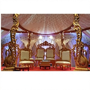 Chaises de mandap de mariage hindoues incroyables, chaises de cérémonie de mariage hindoues, chaises de mandap en bois sculpté pour mariage, Australie, États-Unis, Royaume-Uni - Product Image 2