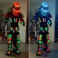 Tenue de robot lumineuse pour soirée, tenue de méca pour bal de carnaval adulte, tenue de mascotte de festival, accessoires d'ambiance