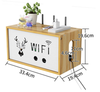 Armoire murale flottante organisateur de bureau stockage ménage cordon d'alimentation boîte d'arrangement chambre salon bois WiFi routeur étagère