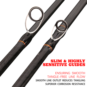 Canne à pêche Baitcasting robuste à tête de serpent de 2.4m avec 2 sections - Product Image 4