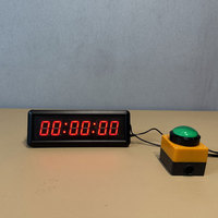 Jam Dinding LED Merah dengan Fitur Countdown, Kronograf, Alarm, Timer, Stopwatch Mini, Tombol Olahraga, Reset Elektronik 10 Detik, Tombol Zero