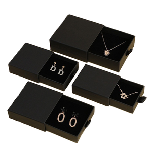 Cajas de Joyería Personalizadas Cancan para Pulseras, Pendientes, Collares y Anillos, Caja de Cartón con Cajón Deslizable y Cierre de Cordón - Product Image 1