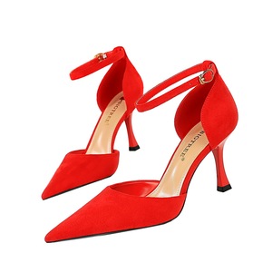 8323-7 <span class=keywords><strong>Bigtree</strong></span> Chaussures à talons aiguilles en PU pour femmes, sandales de mariage élégantes, talons fins creux pointus - Product Image 1