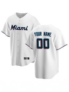Maillot de baseball/softball personnalisé en gros des Miami Marlins, en maille poly, unisexe, toutes saisons, avec logo imprimé sur le devant, fabrication en usine - Product Image 4
