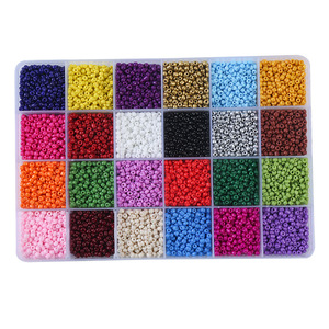 ลูกปัดแก้ว DIY 24 สี คละสี สำหรับทำเครื่องประดับแฮนด์เมด ขนาด 2 มม. 3 มม. 4 มม. วัสดุสำหรับร้อยลูกปัด - Product Image 5