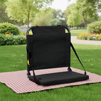 Chaise pliante légère et portable pour le camping, la pêche, la plage, le stade, imperméable, anti-salissure, avec structure en fer
