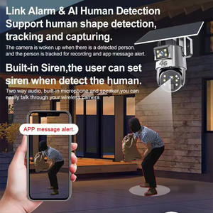 Ubox 4G sim卡8MP高清PTZ IP安全无线摄像机室外运动检测PIR无线电池网络监控摄像机太阳能 - Product Image 5