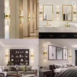 Lampe murale en cristal LED de luxe moderne pour restaurant et hôtel, design métallique pour un éclairage haut de gamme - Product Image 2