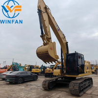 Excavatrice sur chenilles Caterpillar 323GC d'occasion de taille moyenne avec cabine d'origine