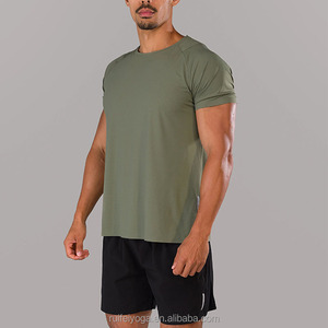 T-Shirt da Uomo Personalizzata all'Ingrosso, Alta Qualità, Elasticizzata, Leggera, in Jersey Cotone-Poliestere 250gsm, Bianca, Vestibilità Slim, per <span class=keywords><strong>Palestra</strong></span> e Fitness - Product Image 4