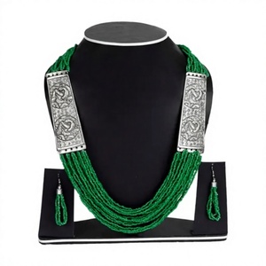 Fashion Multi Layer Seed Beads <b>Necklace</b> and Earing Statement African Bohemia <b>BOHO</b> Ethnic Party Jewelry Set for Bead - Product Image 1