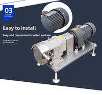 Pompe à lobes rotative 380V pour transfert de liquides hautement visqueux, pompe sanitaire pour liquides cosmétiques et chocolatiers