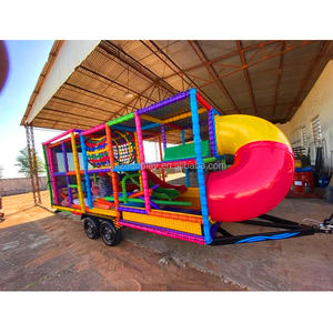 Diskon bisa digerakkan untuk tempat bermain anak, Trailer portabel istana nakal pesta keluarga peralatan bermain luar ruangan - Product Image 2