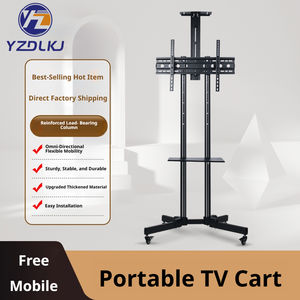 Carrello Mobile JIANGHAO <span class=keywords><strong>Nb</strong></span> Ava1500 con Rotazione a 360 Gradi, Capacità 200 lbs, Supporto TV in Acciaio Laminato a Freddo Certificato ULGS per TV 55-70 Pollici - Product Image 1