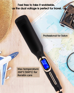 Plancha de pelo de alta temperatura personalizada de buena calidad 500F MCH calentamiento rápido 5 tamaños disponibles <span class=keywords><strong>planchas</strong></span> de pelo de titanio - Product Image 6