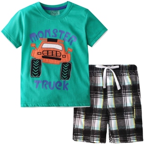 Ensemble de vêtements pour enfants de 8 ans, garçons, petit camion <span class=keywords><strong>monstre</strong></span> et short de dinosaure, vêtements pour enfants de 7 à 10 ans, 14 ans/ - Product Image 4